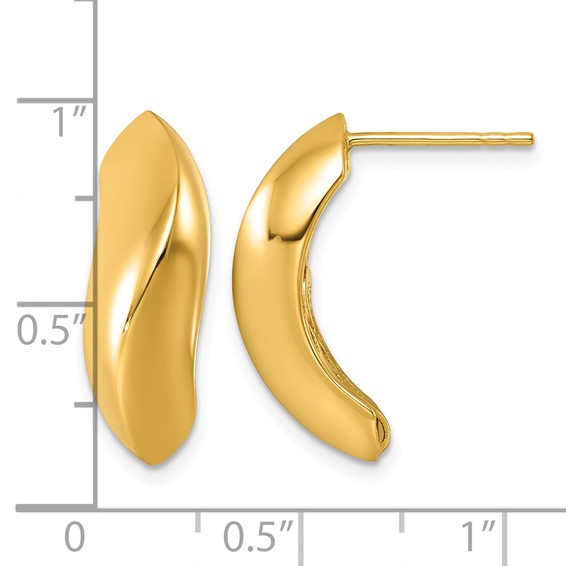 Herco Gold Polished Hoop Earrings