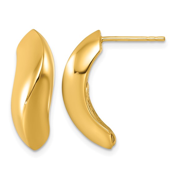 Herco Gold Polished Hoop Earrings