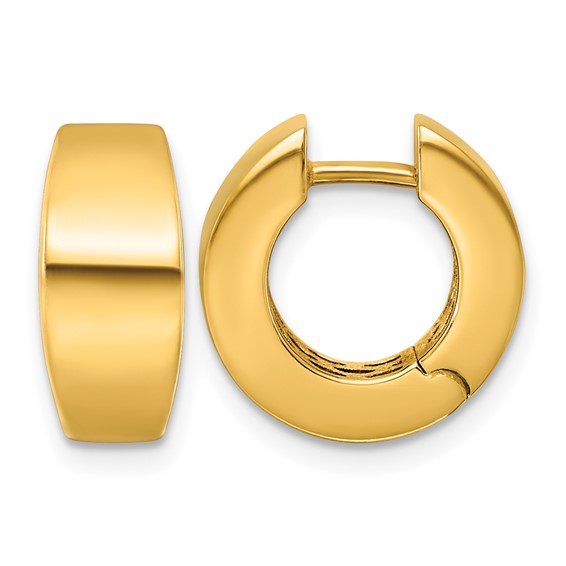 Herco 18K Polished Graduating Hinged Hoop Earrings