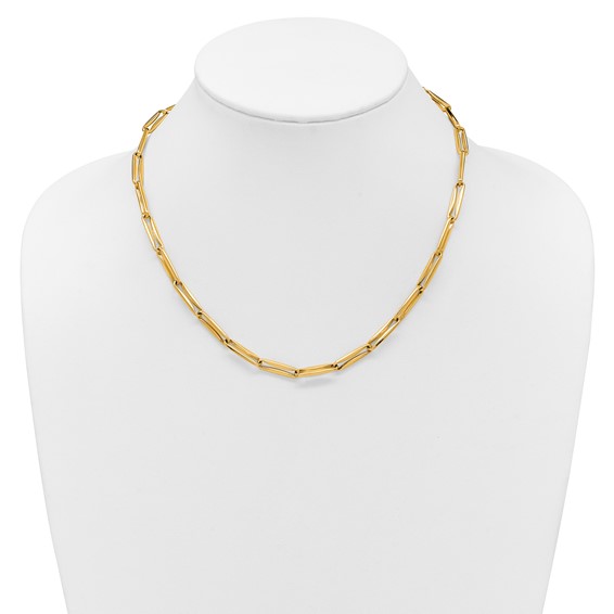 Herco 18K Polished 5.0mm Elongated Link 18.25 Inch Necklace