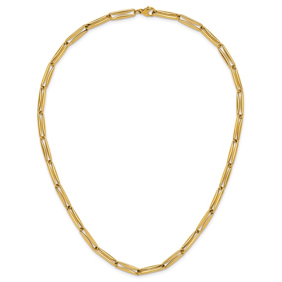 Herco 18K Polished 5.0mm Elongated Link 18.25 Inch Necklace