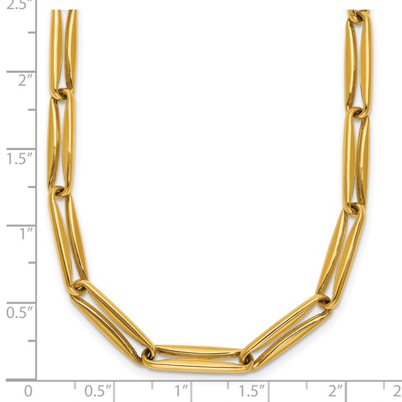 Herco 18K Polished 5.0mm Elongated Link 18.25 Inch Necklace
