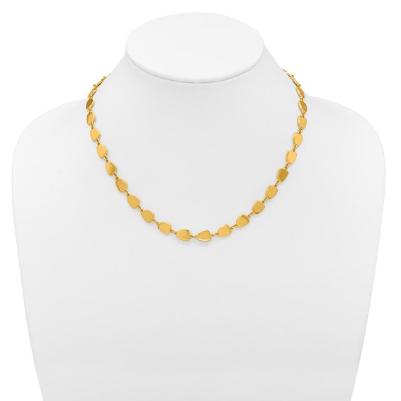 Herco 18K Polished Fancy Contemporary 18 Inch Necklace