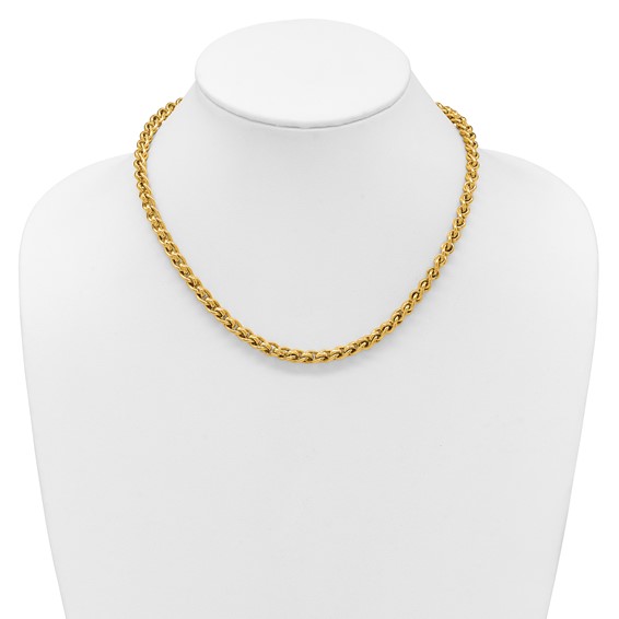 Herco 18K Polished 6.0mm Fancy Link 18 Inch Necklace