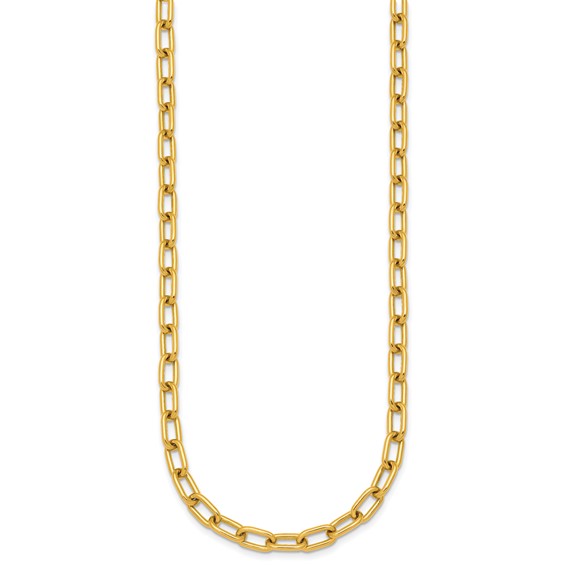Herco 18K Polished 5mm Oval Link 18 Inch Necklace