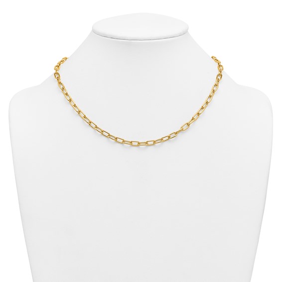Herco 18K Polished 5mm Oval Link 18 Inch Necklace