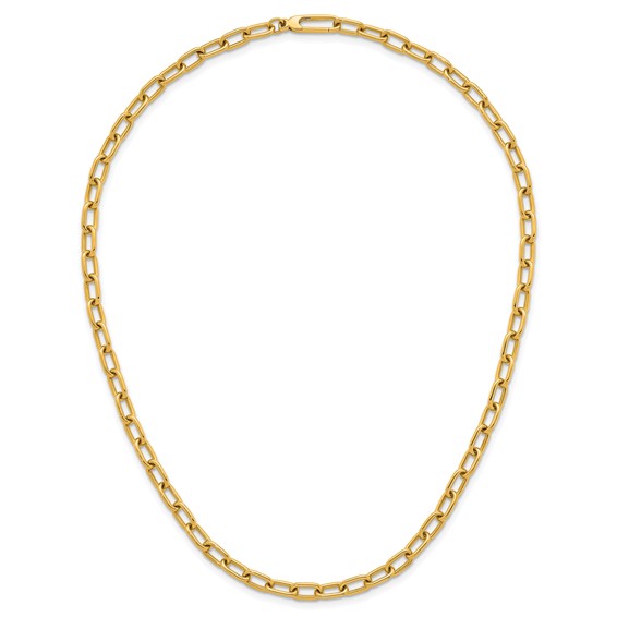 Herco 18K Polished 5mm Oval Link 18 Inch Necklace