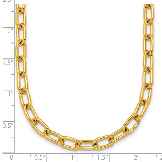 Herco 18K Polished 5mm Oval Link 18 Inch Necklace