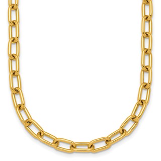 Herco 18K Polished 5mm Oval Link 18 Inch Necklace
