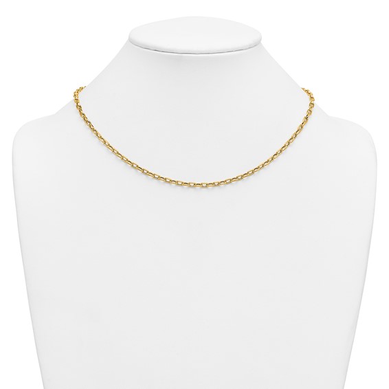 Herco 18K Polished Oval Link 18 Inch Necklace