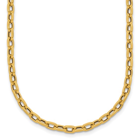 Herco 18K Polished Oval Link 18 Inch Necklace
