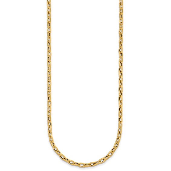 Herco 18K Polished Fancy Cable Link 24 Inch Necklace