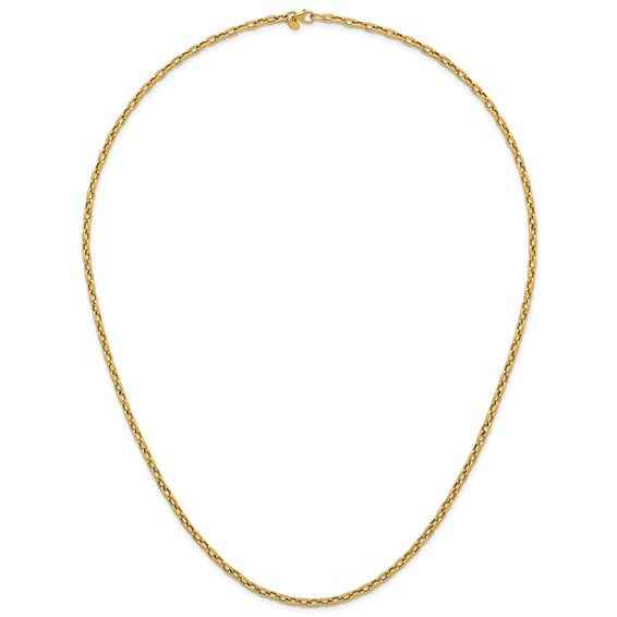 Herco 18K Polished Fancy Cable Link 24 Inch Necklace