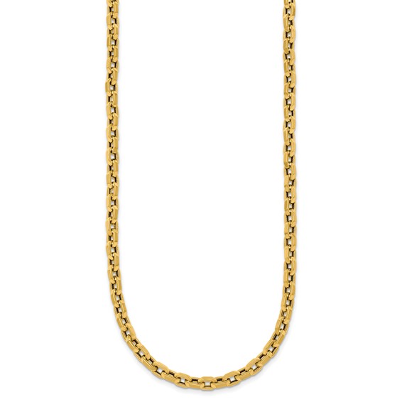 Herco 18K Polished Hexagon Oval Link 18 Inch Necklace