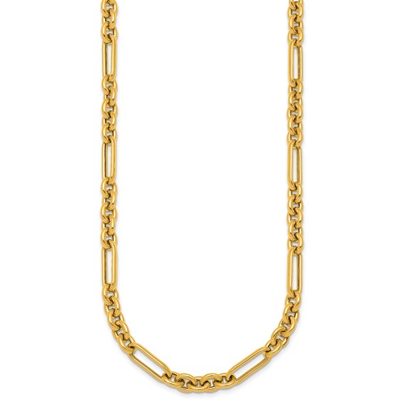 Herco Gold Polished Mixed Link Necklaces