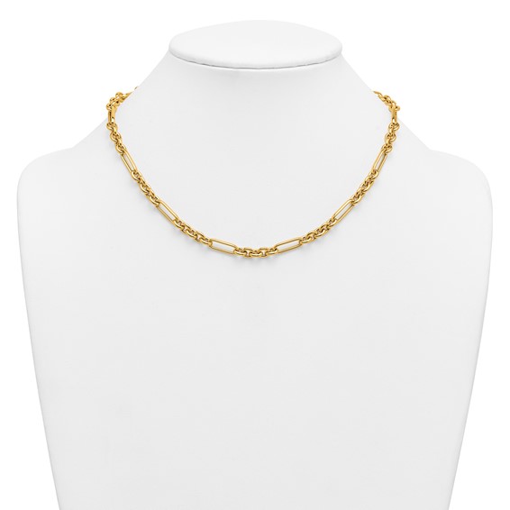 Herco Gold Polished Mixed Link Necklaces