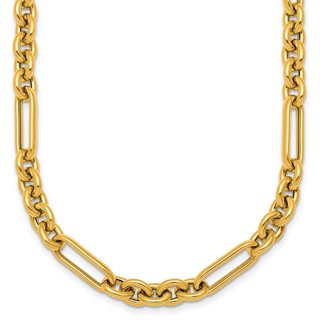 Herco Gold Polished Mixed Link Necklaces