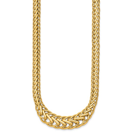 Herco 18K Polished Graduated Fancy Link 18 Inch Necklace