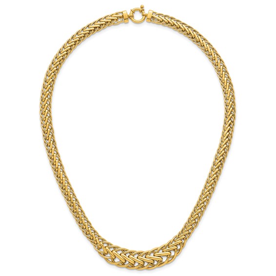 Herco 18K Polished Graduated Fancy Link 18 Inch Necklace
