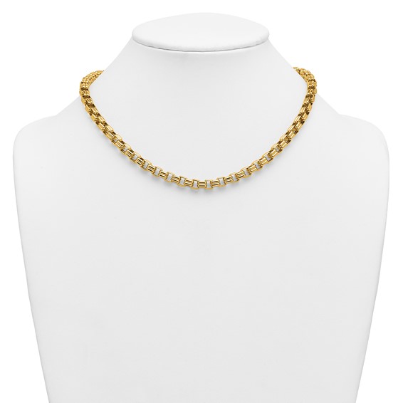 Herco 18K Polished Double Square Link 18 Inch Necklace