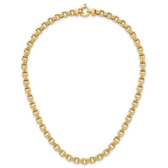 Herco 18K Polished Double Square Link 18 Inch Necklace
