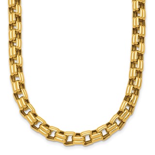 Herco 18K Polished Double Square Link 18 Inch Necklace