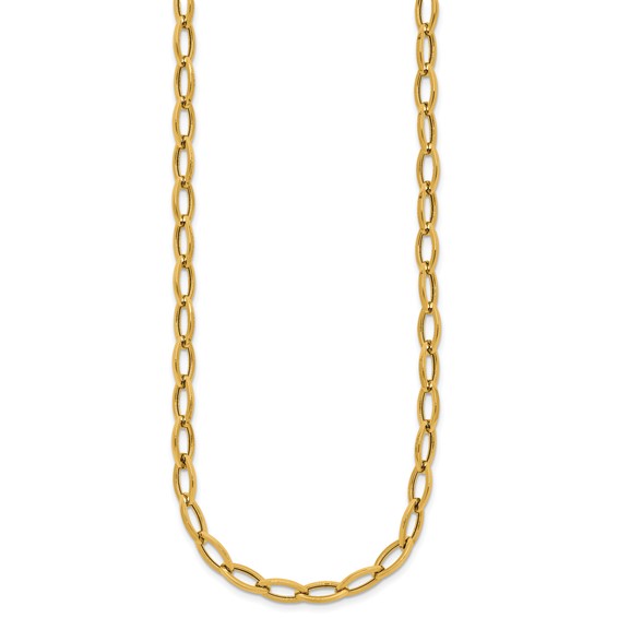 Herco 18K Polished Oval Link 18 Inch Necklace