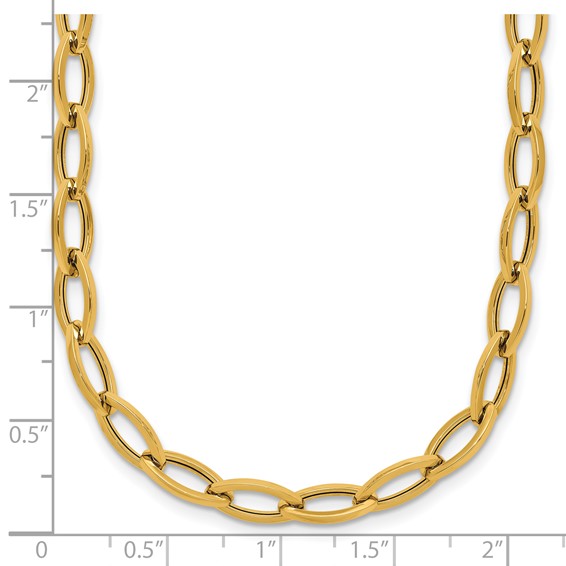 Herco 18K Polished Oval Link 18 Inch Necklace