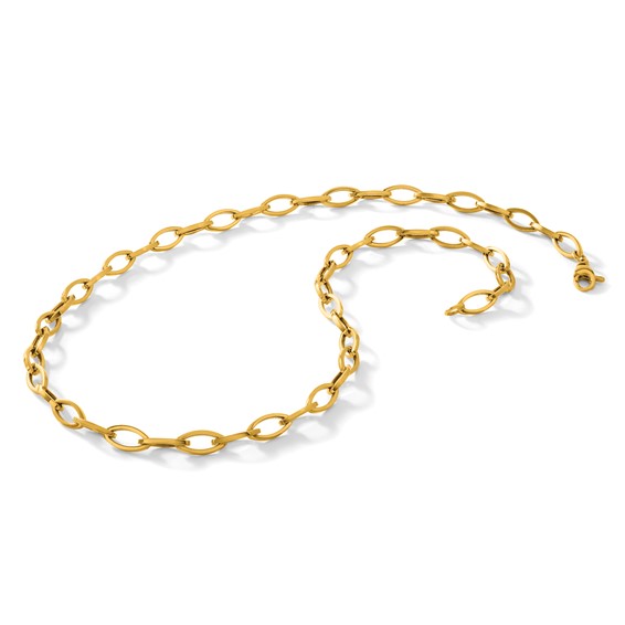 Herco 18K Polished Oval Link 18 Inch Necklace