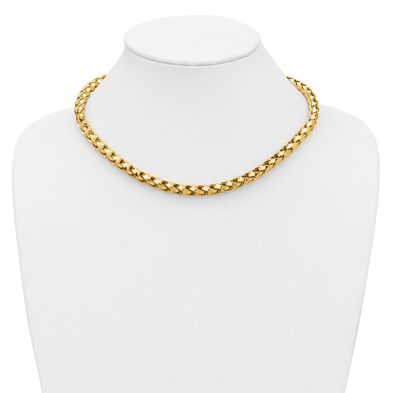 Herco 18K Polished Twisted Link 18 Inch Necklace