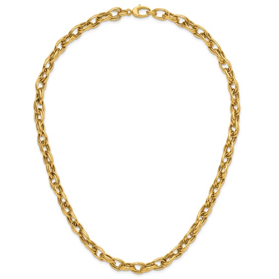 Herco 18K Polished Double Oval Link 18 Inch Necklace