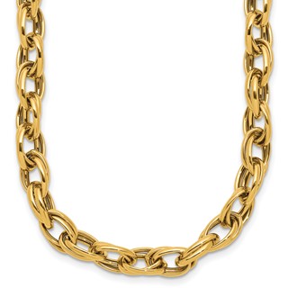 Herco 18K Polished Double Oval Link 18 Inch Necklace