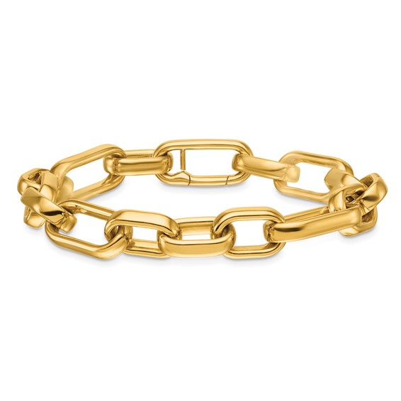 Herco 18K Polished 10mm Oval Link 8 inch Bracelet