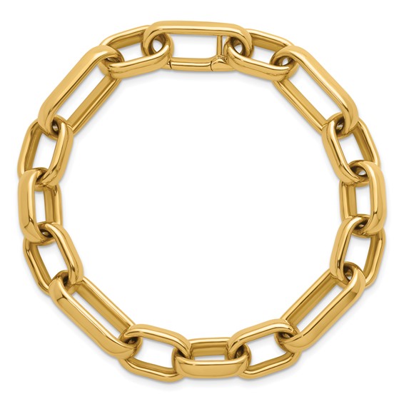 Herco 18K Polished 10mm Oval Link 8 inch Bracelet
