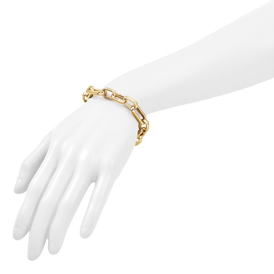 Herco 18K Polished 10mm Oval Link 8 inch Bracelet