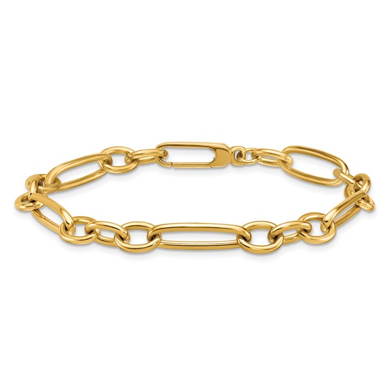 HERCO Gold 6.4mm Oval & Paperclip Bracelets
