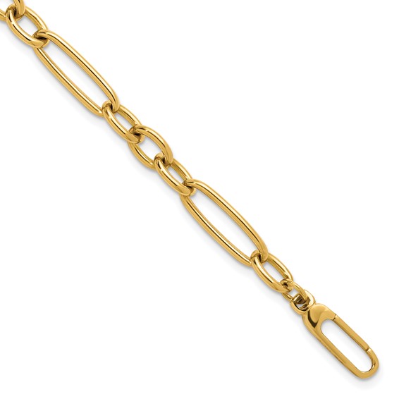 HERCO Gold 6.4mm Oval & Paperclip Bracelets