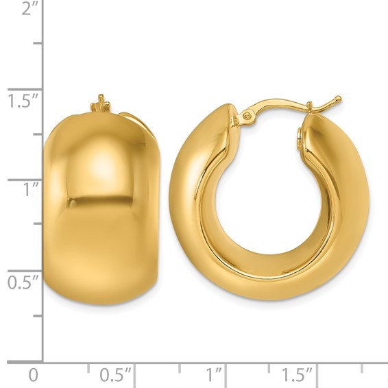 HERCO Gold 24mm Round Hoop Earrings