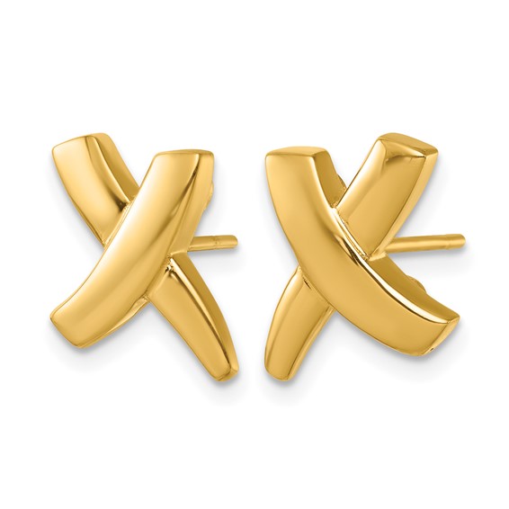 Herco 18K Polished X Post Earrings