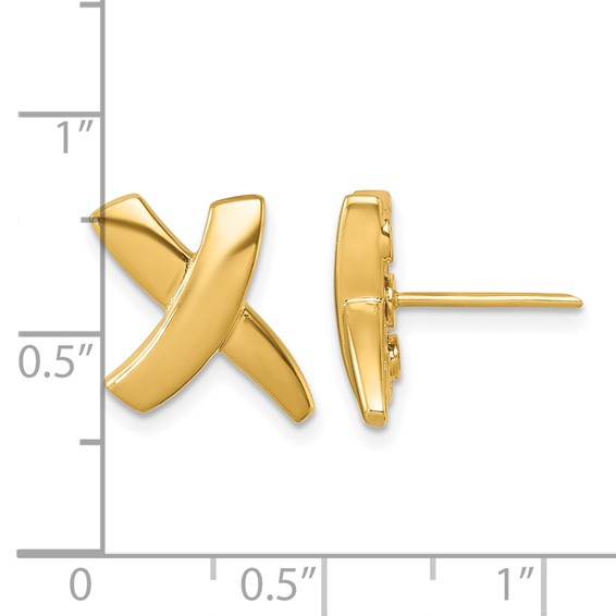 Herco 18K Polished X Post Earrings