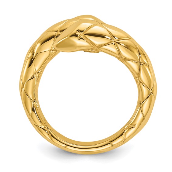 Herco 18K Polished Fancy Criss Cross Bypass Ring