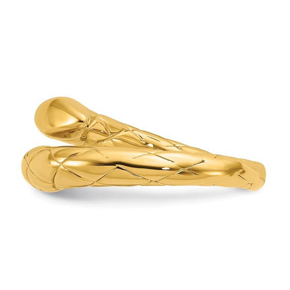 Herco 18K Polished Fancy Criss Cross Bypass Ring