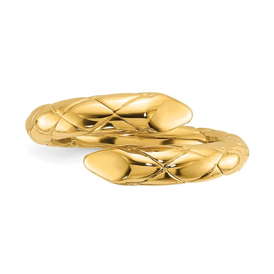 Herco 18K Polished Fancy Criss Cross Bypass Ring