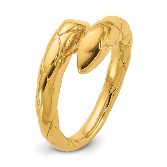 Herco 18K Polished Fancy Criss Cross Bypass Ring