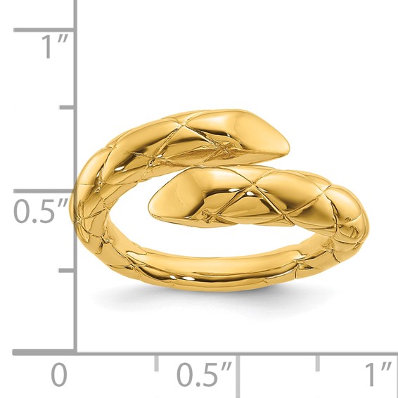 Herco 18K Polished Fancy Criss Cross Bypass Ring