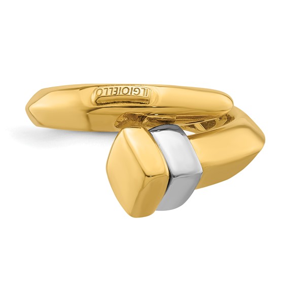 Herco 18K Two-tone Polished Fancy Bypass Ring