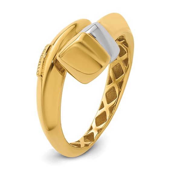 Herco 18K Two-tone Polished Fancy Bypass Ring