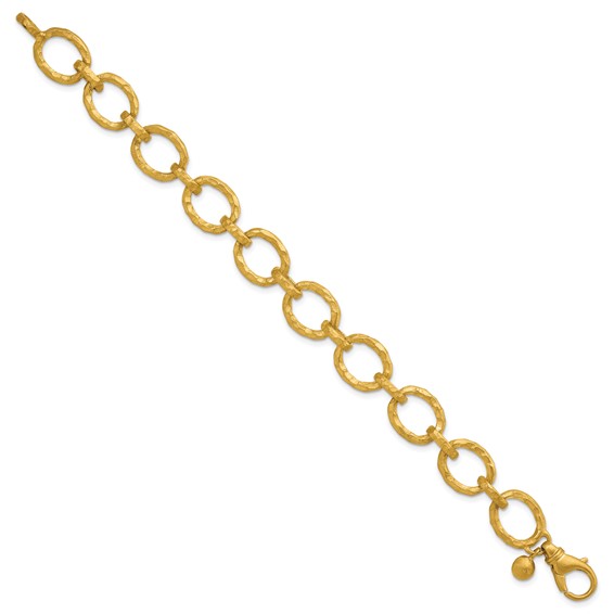 HERCO Gold Hammered Oval Link Bracelets