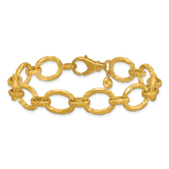 HERCO Gold Hammered Oval Link Bracelets