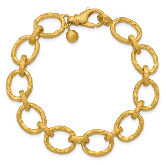 HERCO Gold Hammered Oval Link Bracelets
